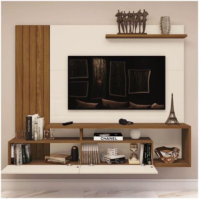 Painel para TV até 65" Lian Casa 812 nature com off white