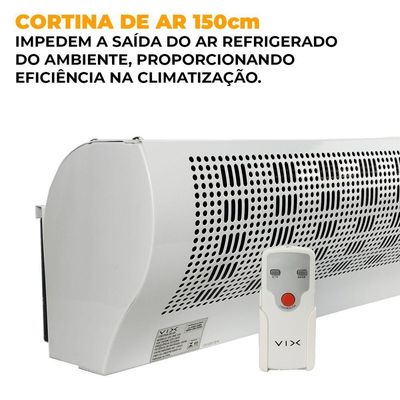 Cortina De Ar 1,50 Com Controle Remoto Vix 220V