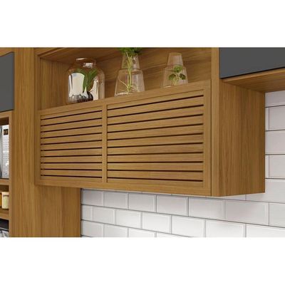 Cozinha Completa Princesa 3 Peças (1Aéreo+1Balcão+1Paneleiro) C6P62 Freijo/Off White - Nesher