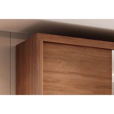 Guarda Roupa Casal 2 Portas de Correr e 6 Gavetas c/ Espelho Titan 1173 c/ Pés Freijo - Carraro