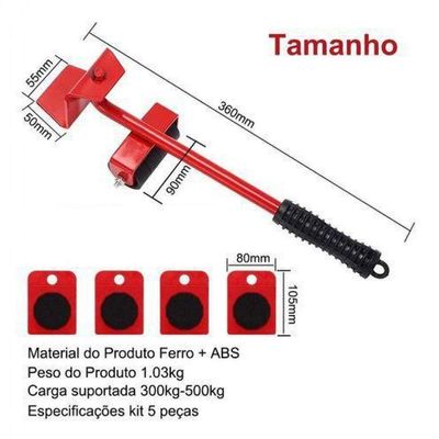Ferramenta Levantador Para Mover Moveis Pesados Levantador Easy Roller