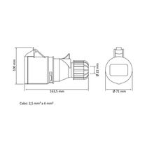 Tomada De Acoplamento Industrial 3p+n+t 32 A 380-415 Vca 6 H Tramontina