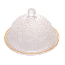 Queijeira Porta Queijo Com Tampa Petra 19,5cm Cristal - Lyor