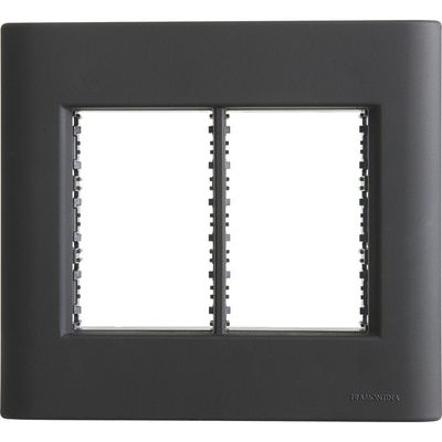 Placa 6 Postos 4x4 Tramontina Giz Preta Soft Touch Com Suporte