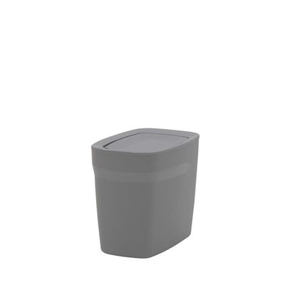 Lixeira Tramontina Compact Em Polipropileno Cinza Com Tampa Basculante 6,5 L