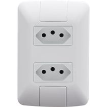 Kit 8 Conjunto 4x2 2 Tomadas 2p+t Tramontina Aria 10a 250v Branco