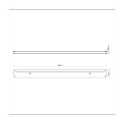 Barra Magnética Para Facas Tramontina Plenus Em Polipropileno E Aço Inox 55 Cm