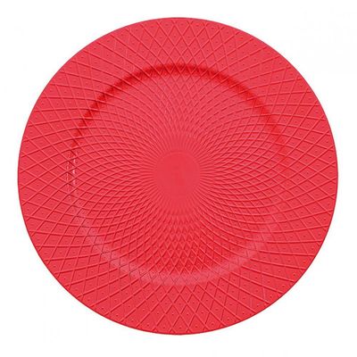 Sousplat Sea Vermelho 33 Cm - Mimo Style
