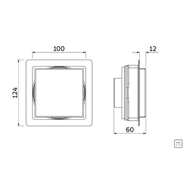 Ralo Quadrado Em Pvc Com Tampa Em Aço Inox Tramontina Square 10x10 Cm