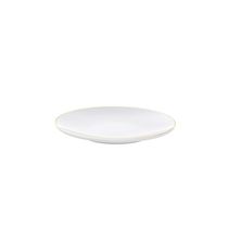 Prato Sobremesa Tramontina Anna Em Porcelana Com Filete De Ouro 21 Cm