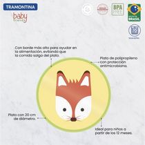 Prato Infantil Tramontina Baby Friends Em Polipropileno Verde