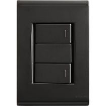 Conjunto 4x2 Com 2 Interruptores Simples 10 A 250 V Tramontina Liz Grafite