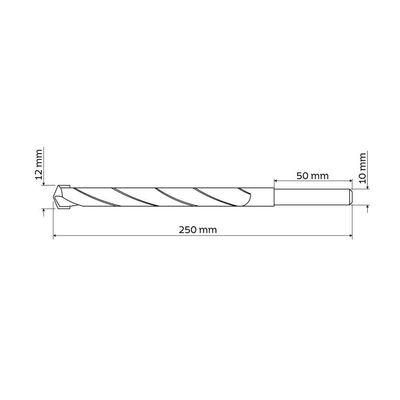 Broca Para Concreto Longa 12x250 Mm Tramontina Master