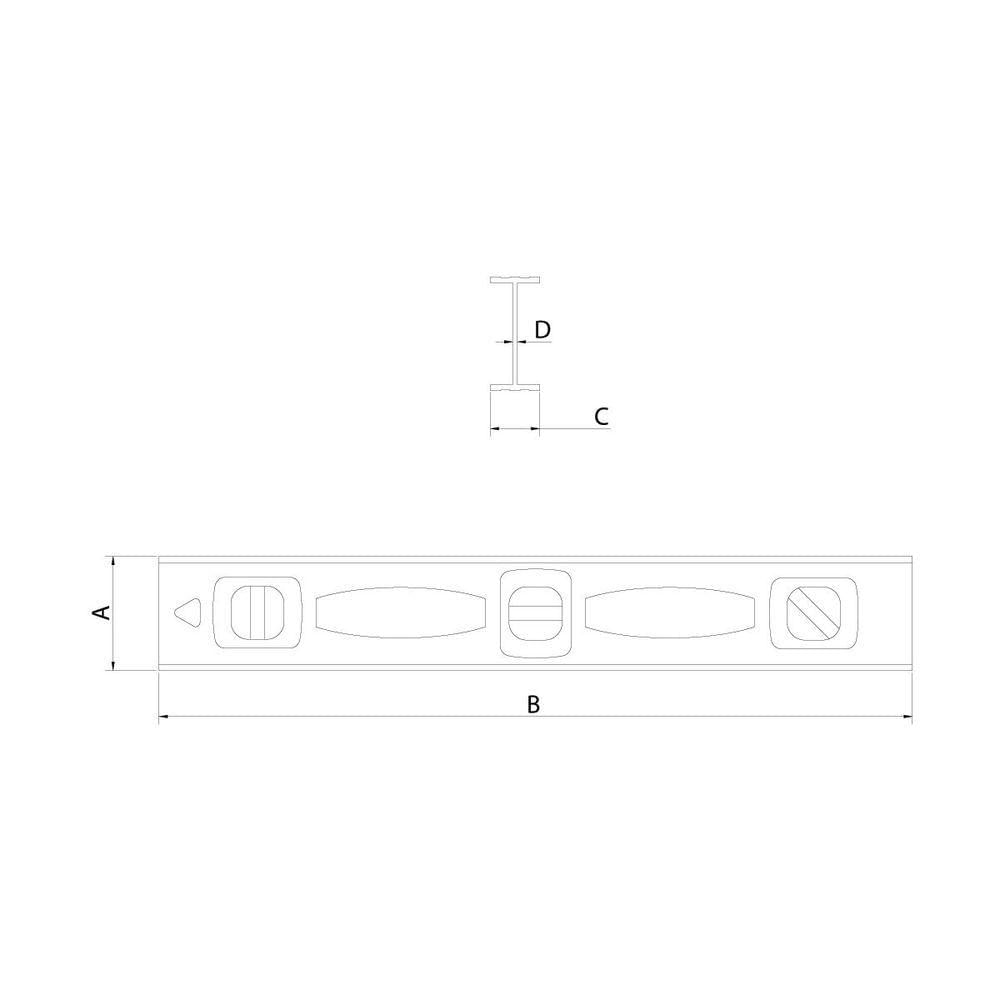Nivel 300 Mm 12" Tramontina Em Aluminio Com Duas Ampolas