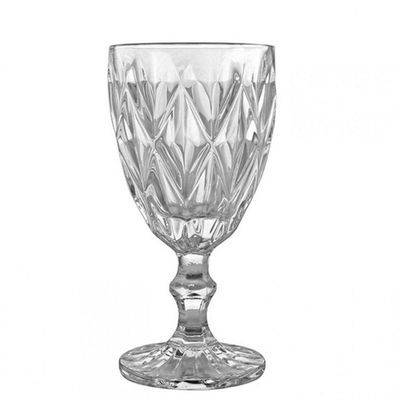 Taça Para Agua Vidro Diamond Clear Vitral Verre - Mimo