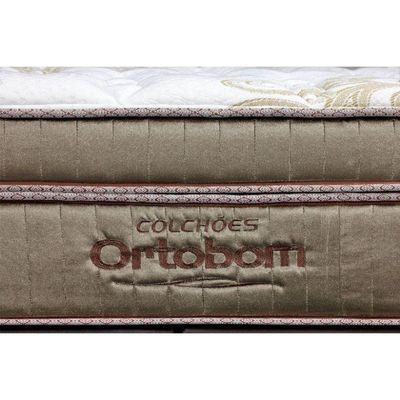 Cama Box King: Colchão Molas Ensacadas Ortobom Gold Ultragel + Base CRC Suede Gray(186x198)