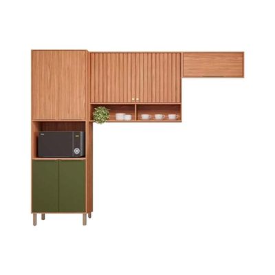 Cozinha Completa Divina 3 Peças (2Aéreos+1Paneleiro) CZ045 Freijo/Off White - MGM