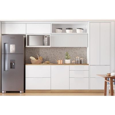 Módulo Cozinha Nesher Rainha Kit de Rodapé Multilinha 40x47x10cm Nature - Nesher