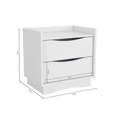 Mesa Cabeceira Infantil c/ 2 Gavetas M261 Nogueira - Kappesberg