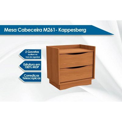 Mesa Cabeceira Infantil c/ 2 Gavetas M261 Canela - Kappesberg