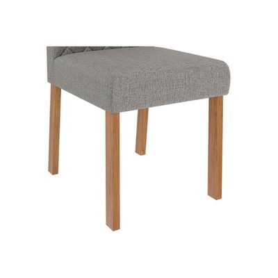 Kit 2 Cadeiras Sala Jantar Paola Wood 2 Un Madeirado/Suede Nude Bege - Cimol