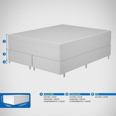 Conjunto Box Queen Mola Ensacada Probel Passione Bambu (158x198x52cm)
