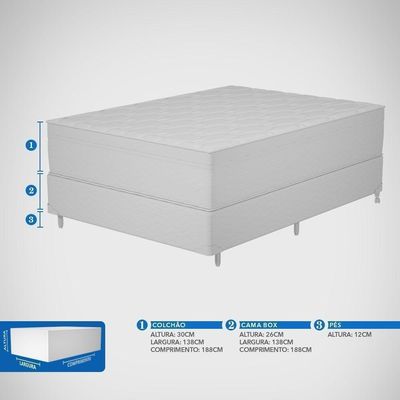 Conjunto Box Casal Mola Probel Roma (138x188x56cm)