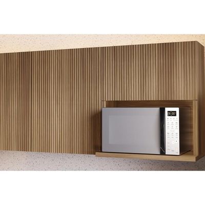 Cozinha Completa Rainha Gourmet 6 Peças (3Aéreos+1Paneleiro+2Balcões) C6P39 Branca/Nature - Nesher