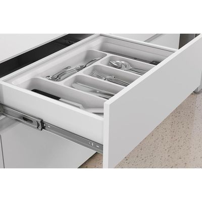 Cozinha Completa Rainha Gourmet 6 Peças (3Aéreos+1Paneleiro+2Balcões) C6P39 Branca/Nature - Nesher