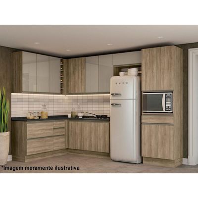 Gabinete de Cozinha Modulado Balcão Maxxi G745 c/ 2 Portas s/Tampo 120cm Canela - Kappesberg
