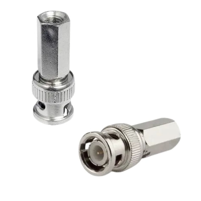 Kit c/ 10 Conector BNC Macho p/ Coaxial Twist-On BNC-TWIST RG59 Rosca fácil