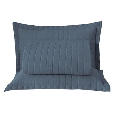Kit Cobre Leito Colcha Monaco Queen Dupla Face 3 Peças - Azul