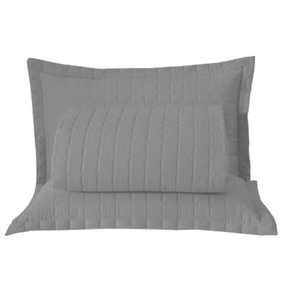 Kit Cobre Leito Colcha Monaco King Dupla Face 3 Peças - Cinza