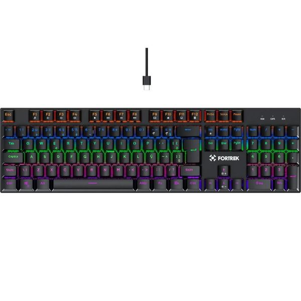 Teclado Gamer Mecânico Fortrek Gravity 100 Fullsized Preto