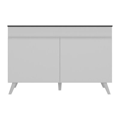 Balcão Cozinha Gabinete Pia 120cm 2 Portas Veneza Multimóveis V3738 Branco Branco