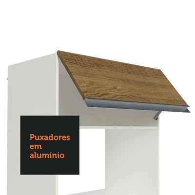 Armário de Cozinha Completo 100% MDF 250cm Branco/rustic
