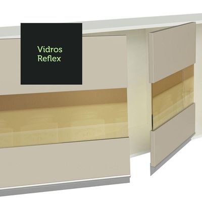 Armário de Cozinha Completo 100% MDF 300cm Branco/rustic