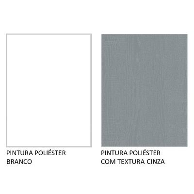 Armário Aéreo 80cm Branco/Cinza Agata Madesa