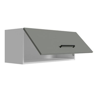 Armário Aéreo 80cm Branco/Cinza Agata Madesa