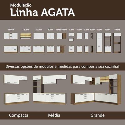 Armário Aéreo Multiuso 80cm 1 Porta Basculante Rustic/branco