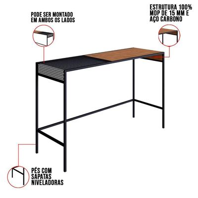 Aparador New Vermont E Preto 120 Cm - D'rossi