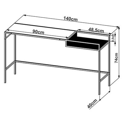 Aparador New Vermont E Preto 140 Cm - D'rossi