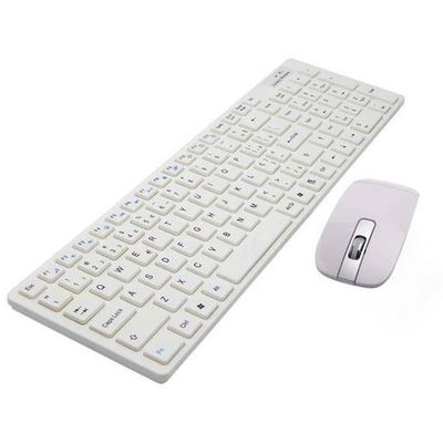 Kit Teclado E Mouse Slim Sem Fio Wireless 2.4ghz - Branco