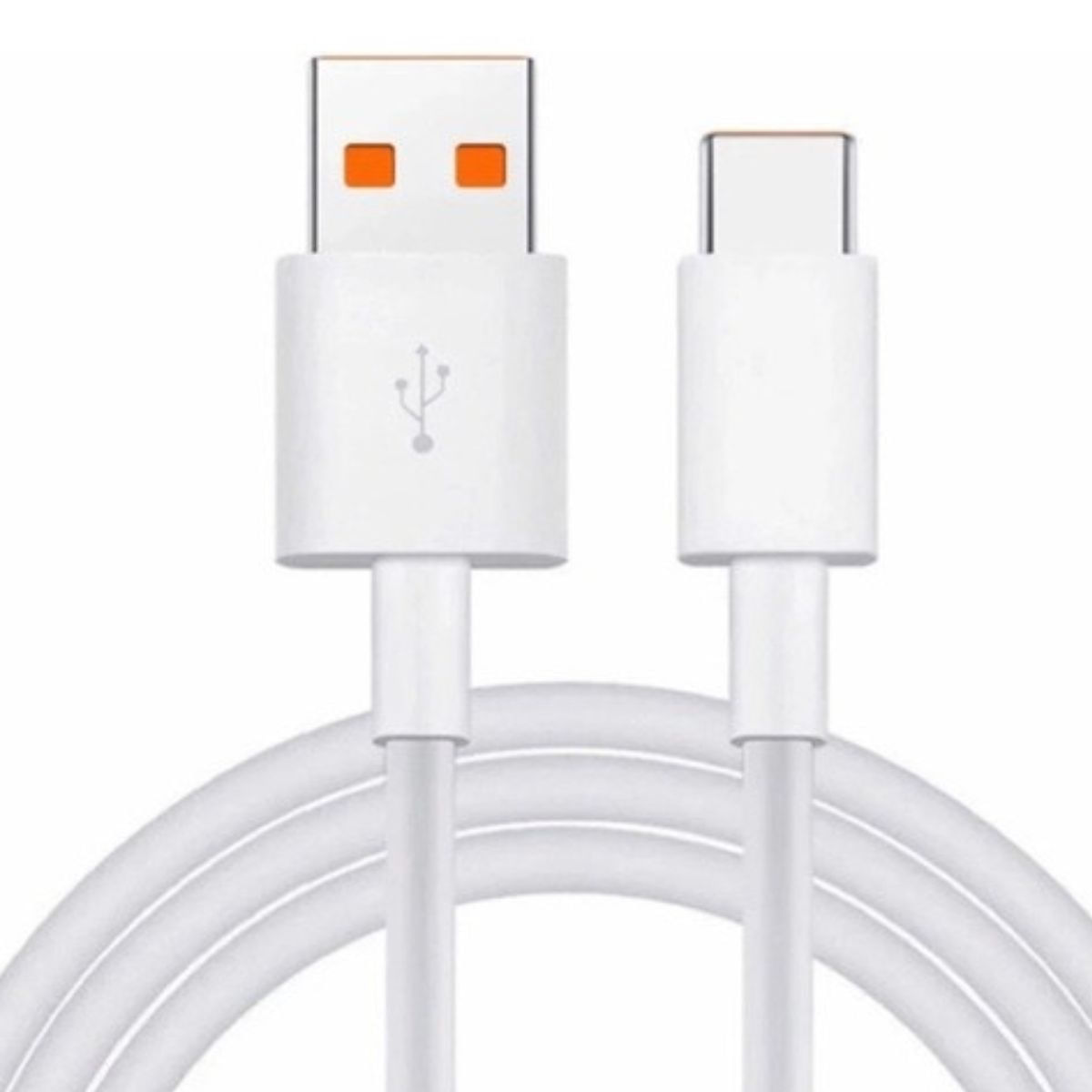Cabo Tipo C Reforçado Branco 1 Metro Para Samsung ZFlip
