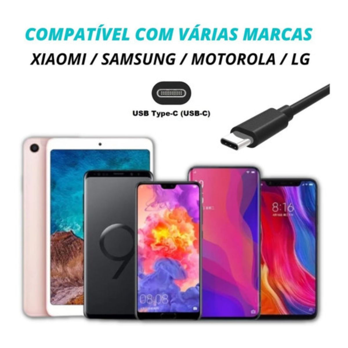 Carregador Turbo Preto Rápido Veloz Para Moto G84