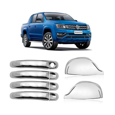 Kit Aplique Capa Cromada Retrovisor Maçanetas Vw Amarok 2010