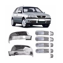 Kit Aplique Capa Cromada Retrovisor Maçanetas Vw Gol G3 2005