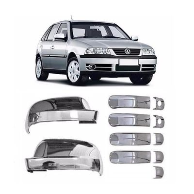 Kit Aplique Capa Cromada Retrovisor Maçanetas Vw Gol G4 2011