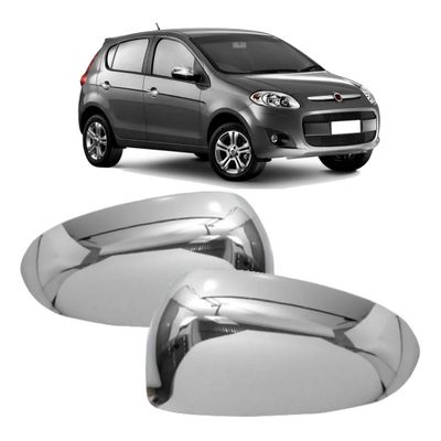 Kit Aplique Capa Cromada Maçaneta Retrovisor Fiat Pálio 2014