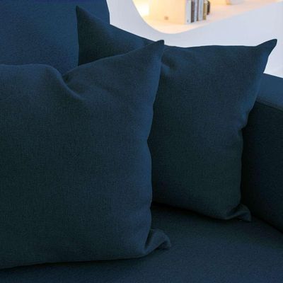 Sofá Unne 2 Lugares com Molas Ensacadas Linho Azul Marinho 170 cm